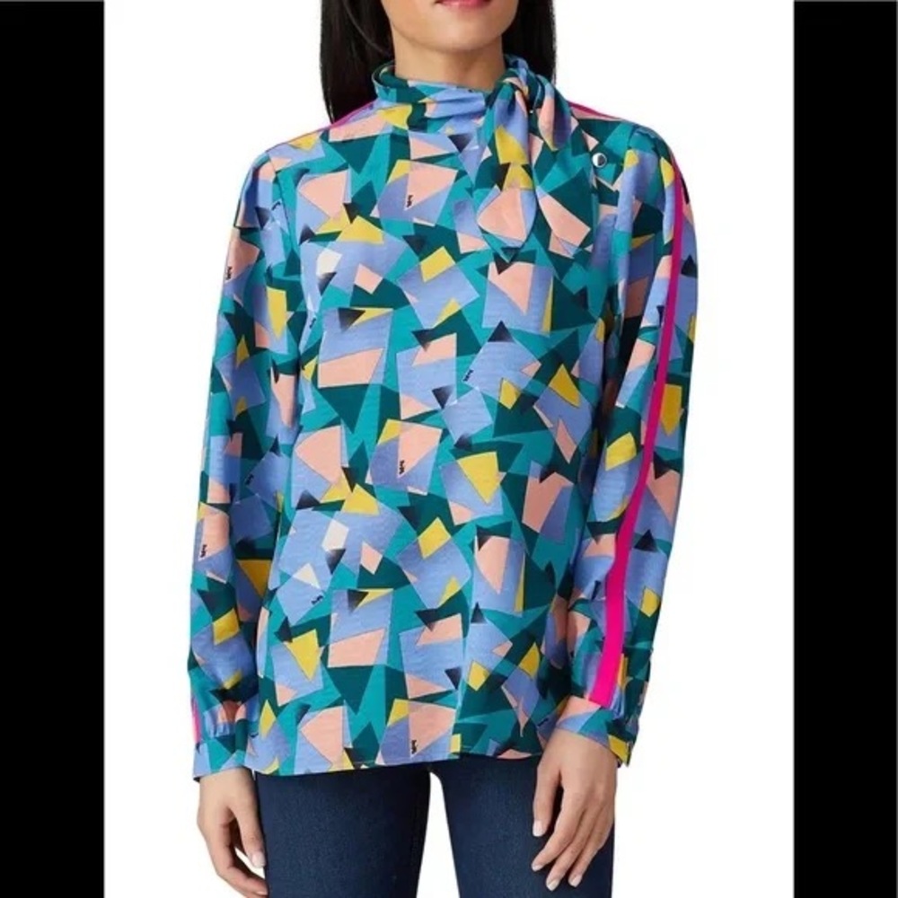 Coach Multicolor Geometric Scarf